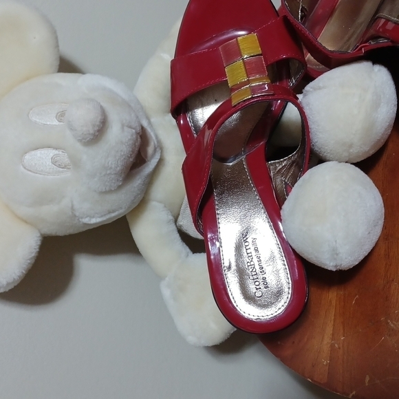 CROFT & BARROW WOMENS SHOES SIZE 7 in a beautiful red Patton leather - Picture 3 of 5